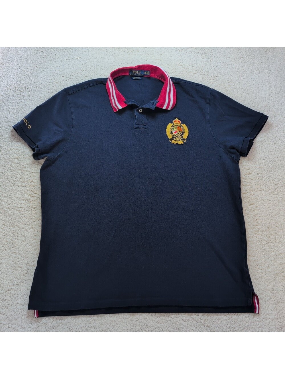 Polo Ralph Lauren Crest Logo Polo Men’s Custom Slim Fit Navy